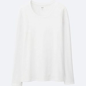 UNIQLO Suprima Cotton Crew Neck Long Sleeve T